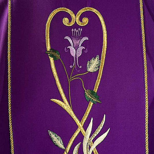 catholic chasuble in quality polyester with embroidered stole