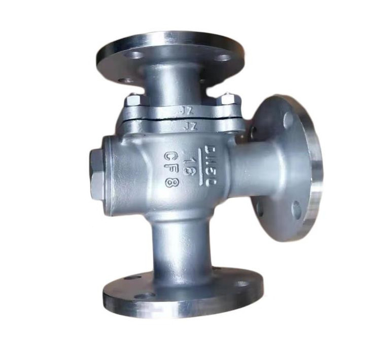 Stainless steel 304/316  three way flanged investment casting ball valve parts