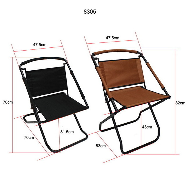 Heavy Duty Oversized Double Quilted Portable Folding Padded Seat Camping Chair With 2 Cup Buckets And Armrests