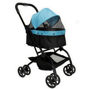 One-Click Folding Travel Pet Carrier Trolley Pet Stroller For Dogs