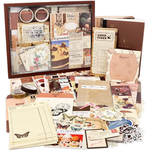 155 PCS Simno Vintage journal Scrapbook Kit retro notebook gift set Journaling Scrapbooking set