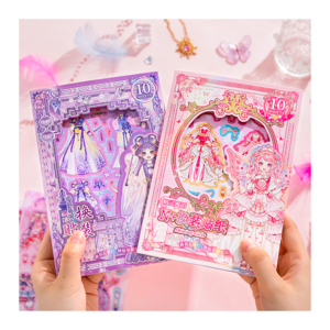 Simno 10 Sheets Cute Kawaii Kids DIY Dress Up Stickers with Painrting Cards