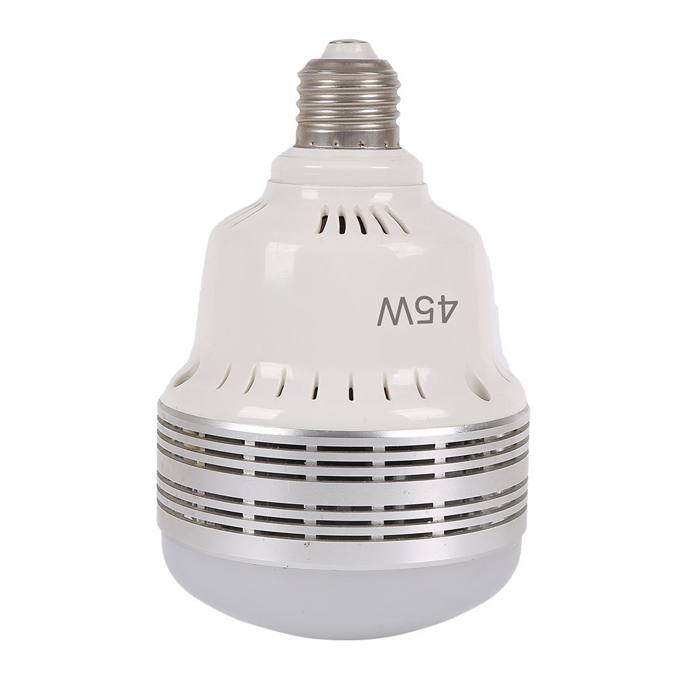 E27 4500LM 25W 35W 45W LED Photography Light Bulbs / lamp 5500K White Color Fan - cooled lamp