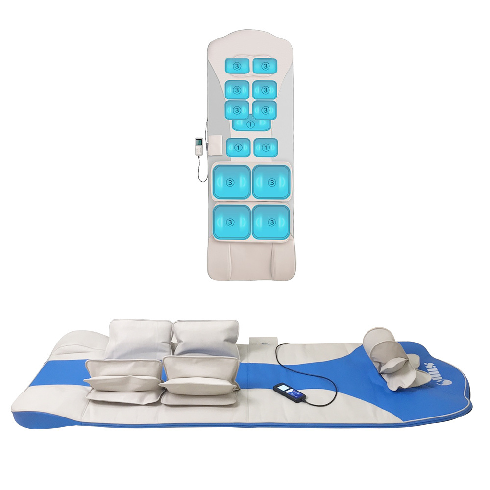 Electric Full Body Massage Mattress with Heat and vibration Full Back Massage bed