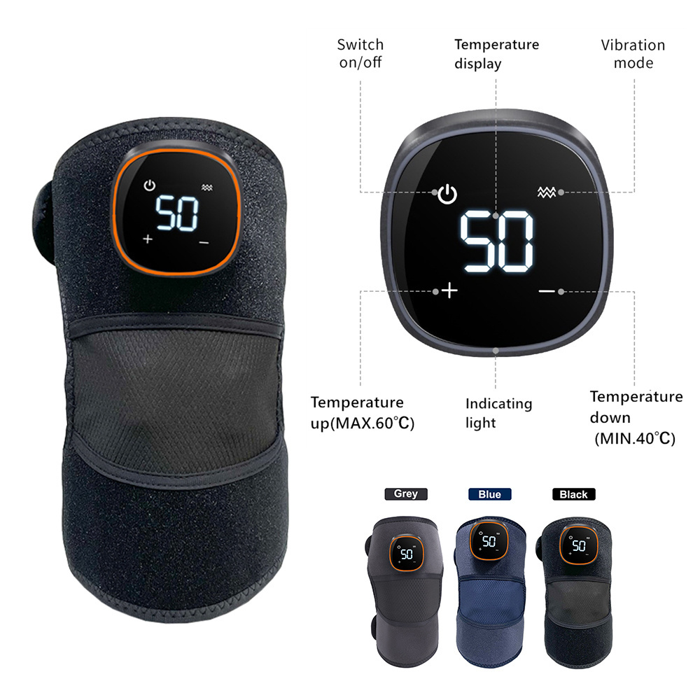 Smart arthritis joint wrap vibration heating knee pad physiotherapy massager electric knee massager