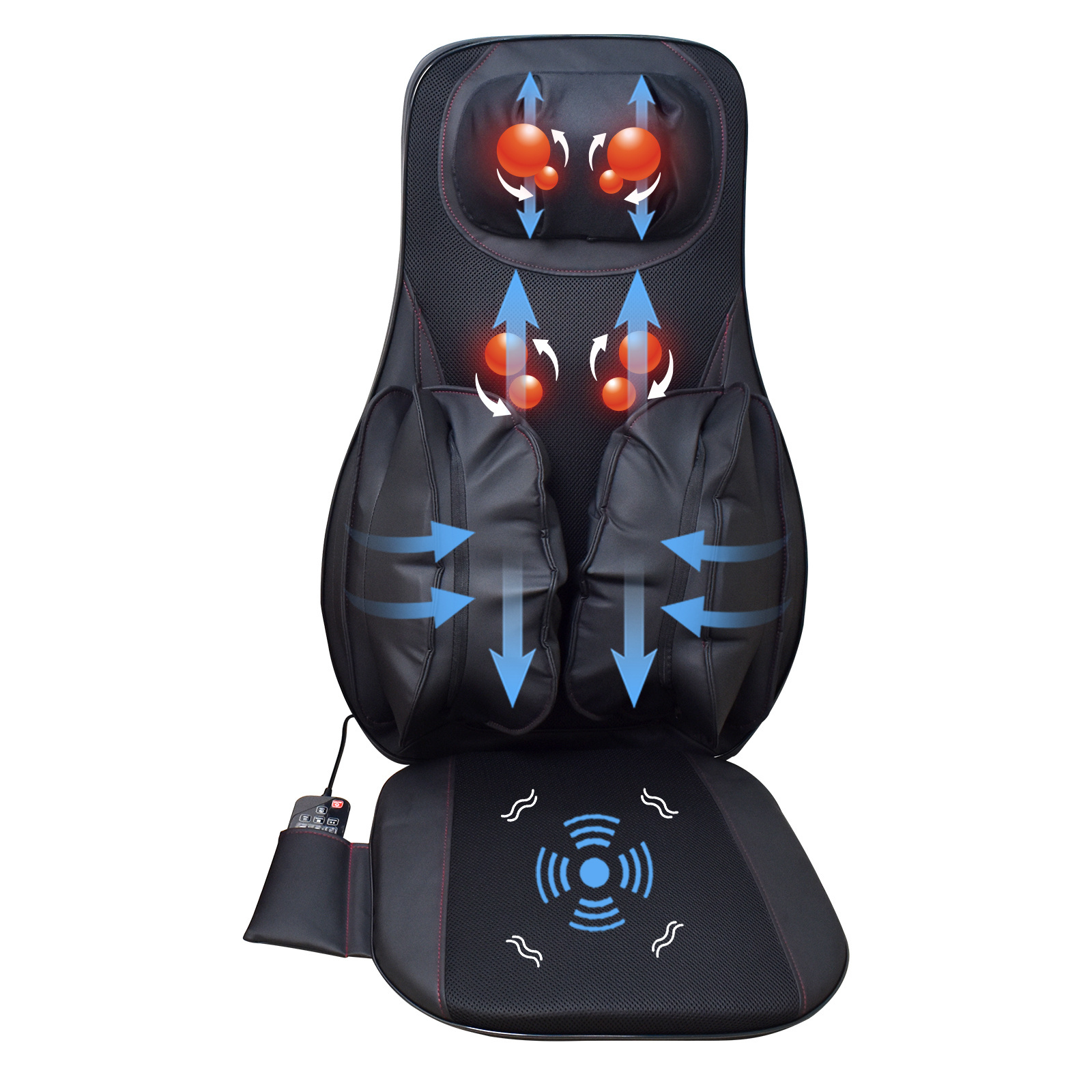 Comfortable Car Massage Chair Seat Cushion Vibration Massage Cushion For Back Pain