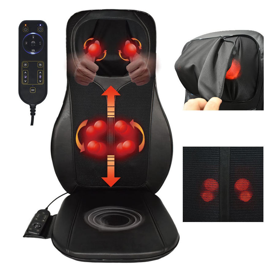 2024 New Product Back Massager Electric Heated Vibration Massage Chair Cushion