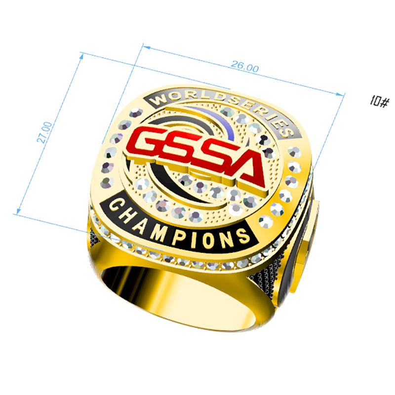 Custom Champion Ring Gssa Basketball Softball Baseball Football Custom Youth Sports Tournament Championship Rings