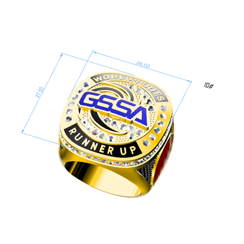 Custom Champion Ring Gssa Basketball Softball Baseball Football Custom Youth Sports Tournament Championship Rings