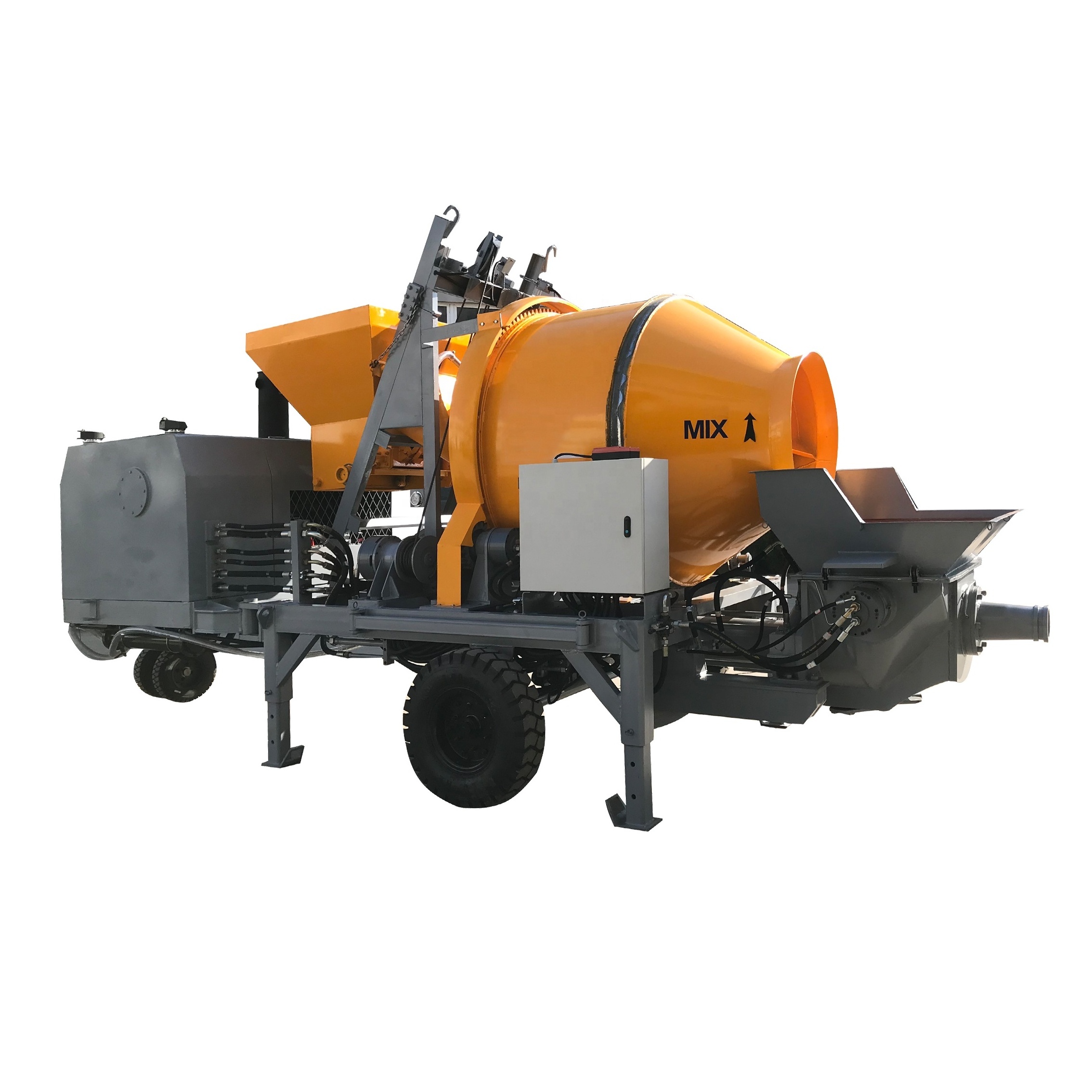 china high quality JBS40 40m3 Diesel Engine Portable Concrete Mixer Pump with trailer for Sale