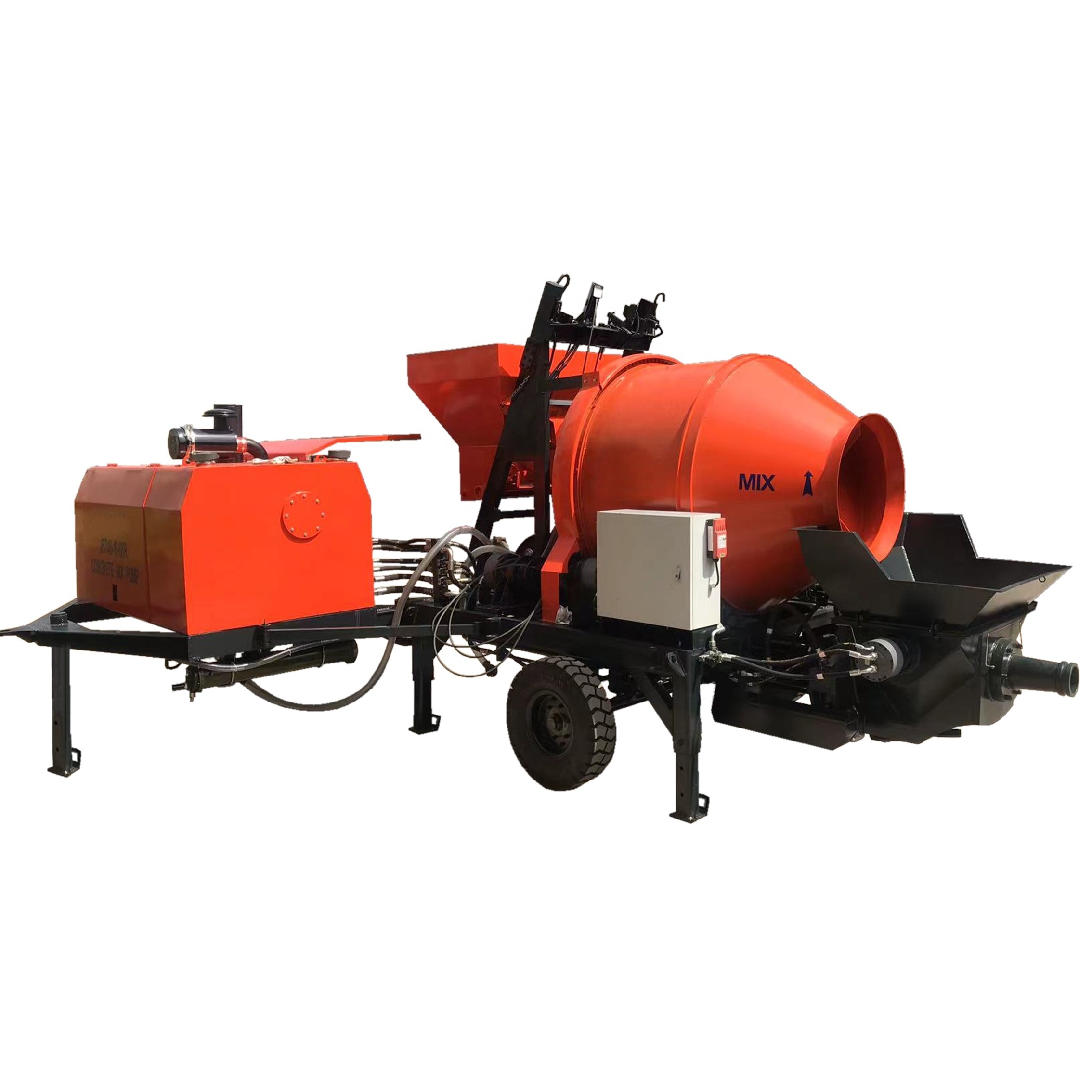 china high quality JBS40 40m3 Diesel Engine Portable Concrete Mixer Pump with trailer for Sale