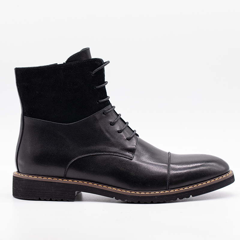 Winter Customized 6 Inch Boots Leather Material Warm Men Shoes Boots