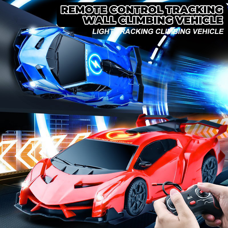 2.4Ghz Electric Anti-Gravity Rechargeable Car Wall-Climbing Remote Control Race Car with Headlight Stunt Wall Racing Car Kids