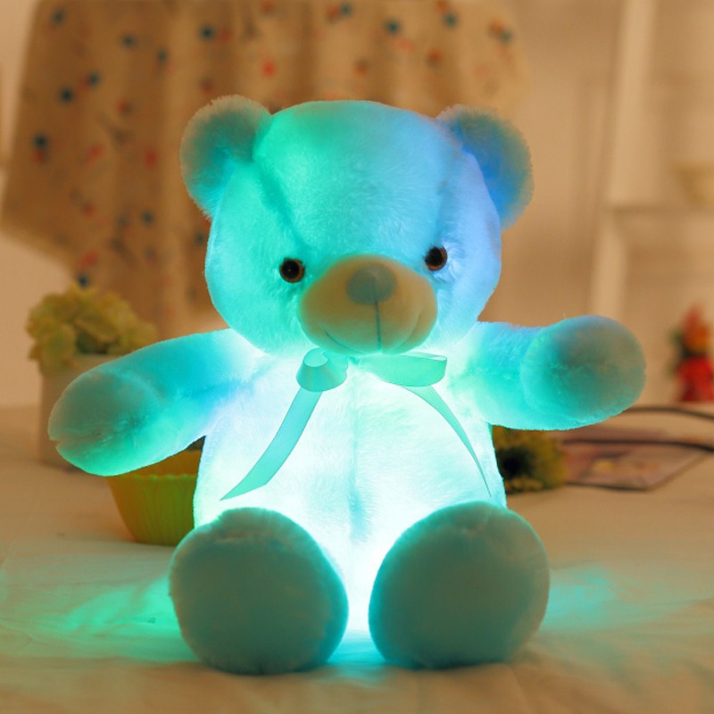 Hot sale electric light up musical bear toys stuffed custom bear plush toy with led light Teddy Bear