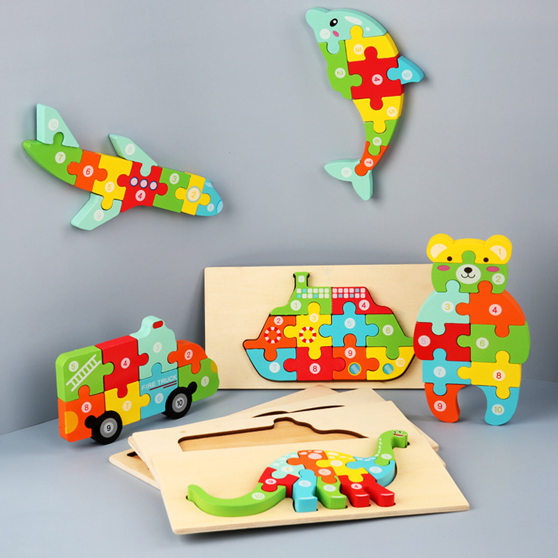 Wooden Montessori Educational Animal Chinese Wooden Jigsaw Puzzle, Jigsaw Puzzles Animals, Wooden Dinosaur Puzzle