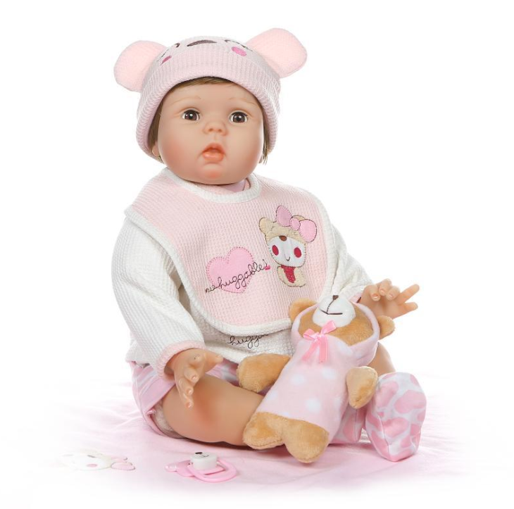 New Design Movable Eyes Blinking Baby Cute Simulation Reborn Baby Doll with Clothes