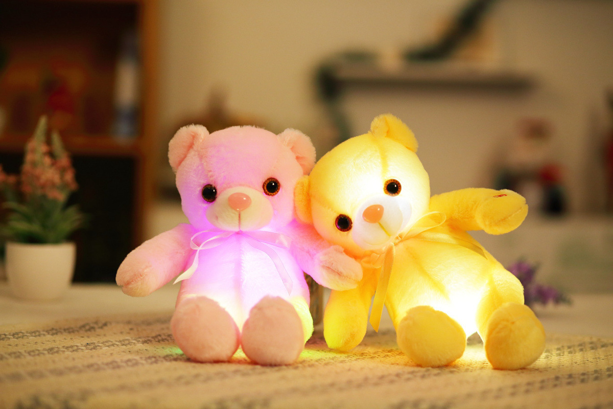 Hot sale electric light up musical bear toys stuffed custom bear plush toy with led light Teddy Bear