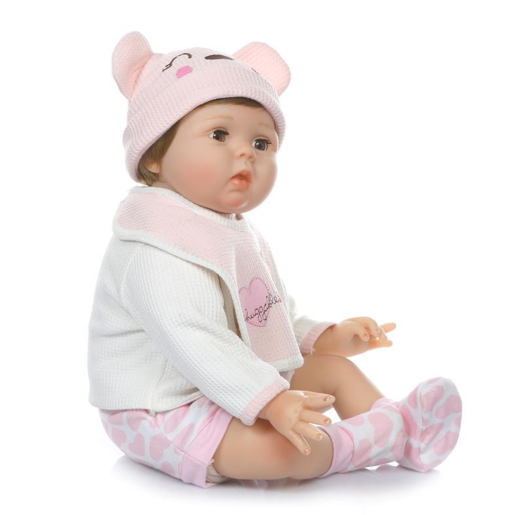 New Design Movable Eyes Blinking Baby Cute Simulation Reborn Baby Doll with Clothes