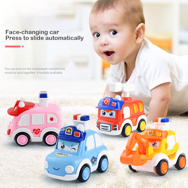 Wholesales baby toys car press inertia police car boy return force ambulance mini cars boy 2-3 year old 4