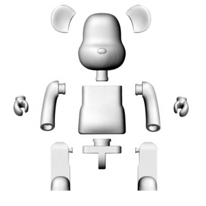 Hot sale custom Bearbrick 1000 ABS action figure/OEM bearbricks 400 plastic figure toy/Wholesale cute bearbrick figure toys