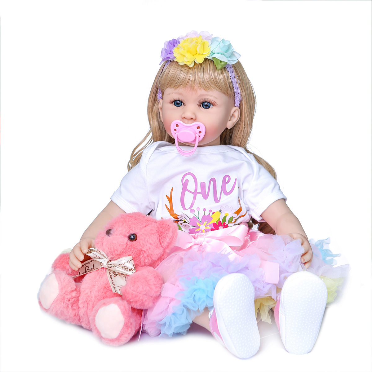 Reborn Dolls 60CM Baby Doll Toys Realistic Lifelike Newborn Girl Doll BeBe Reborn 24 Inch Soft Silicone