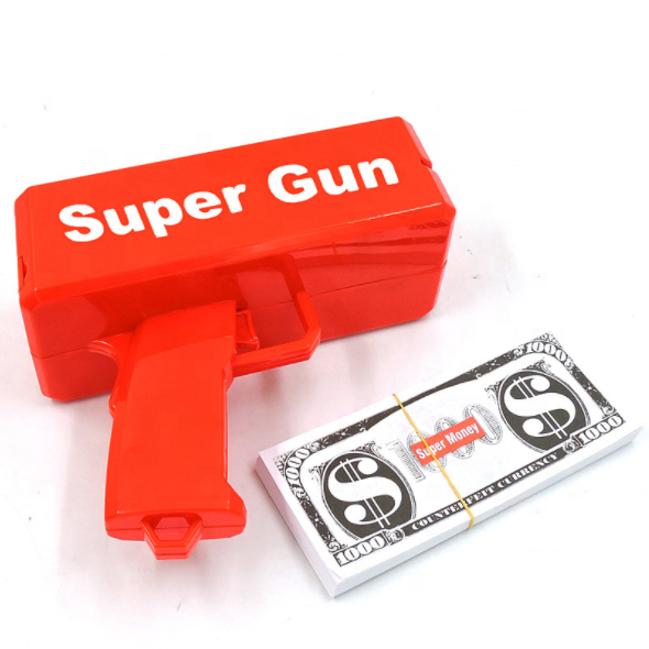 Cash Cannon Money Gun Make It Rain Money Gun Shooting Spray Props Money Dollar Gun Toy For Kids Adults Crazy Party W