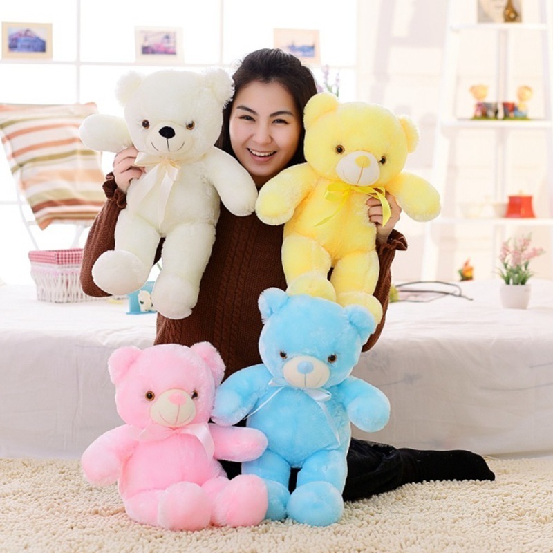 Hot sale electric light up musical bear toys stuffed custom bear plush toy with led light Teddy Bear