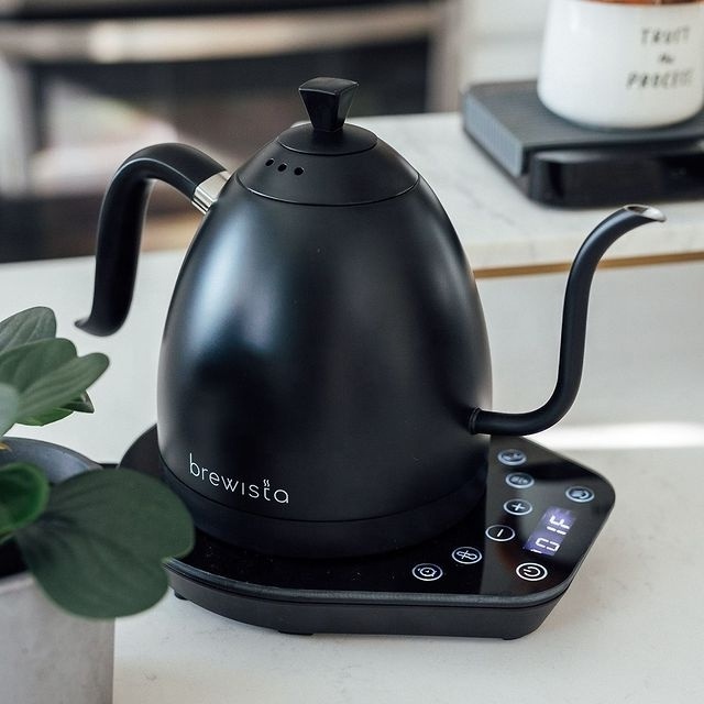 Brewista 1l kettle preparation coffee and tea maker gooseneck kettle with timer and tempe