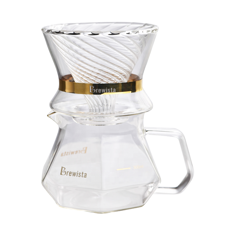 Brewista Wholesale Glass Pour over Coffee Dripper V Shaped Coffee Brewer Coffee Filter Cup