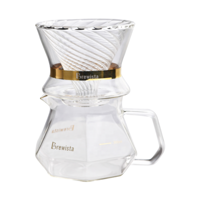 Brewista Wholesale Glass Pour over Coffee Dripper V Shaped Coffee Brewer Coffee Filter Cup