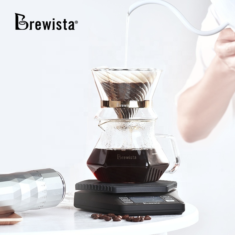 Brewista Wholesale Glass Pour over Coffee Dripper V Shaped Coffee Brewer Coffee Filter Cup