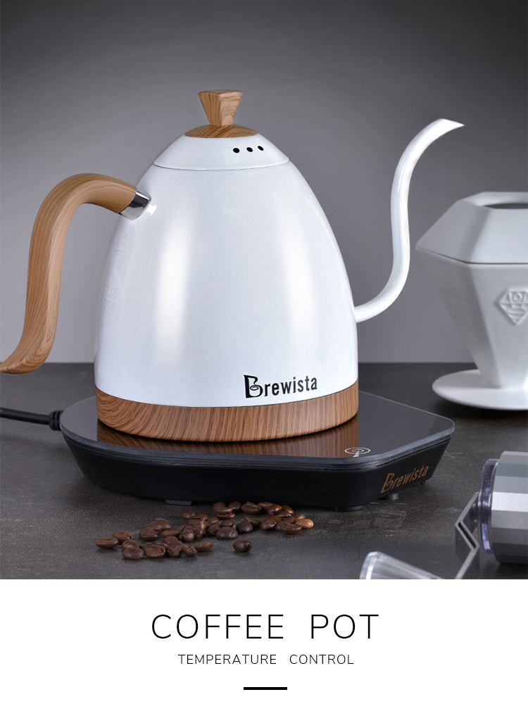 wholesale Brewista 600ml 1l Retro Gooseneck Brew Kettle Smart Heating Kitchen Electric Kettle