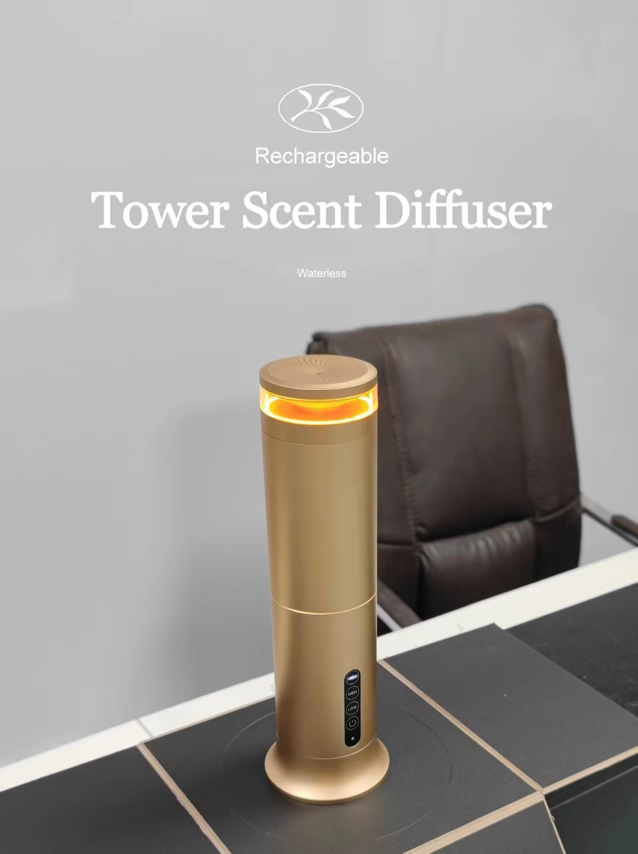 Aroma Diffuser With LED Ambient Light High Quality Tower Commercial Diffusers Luxury Scenting Diffuser Humidifier