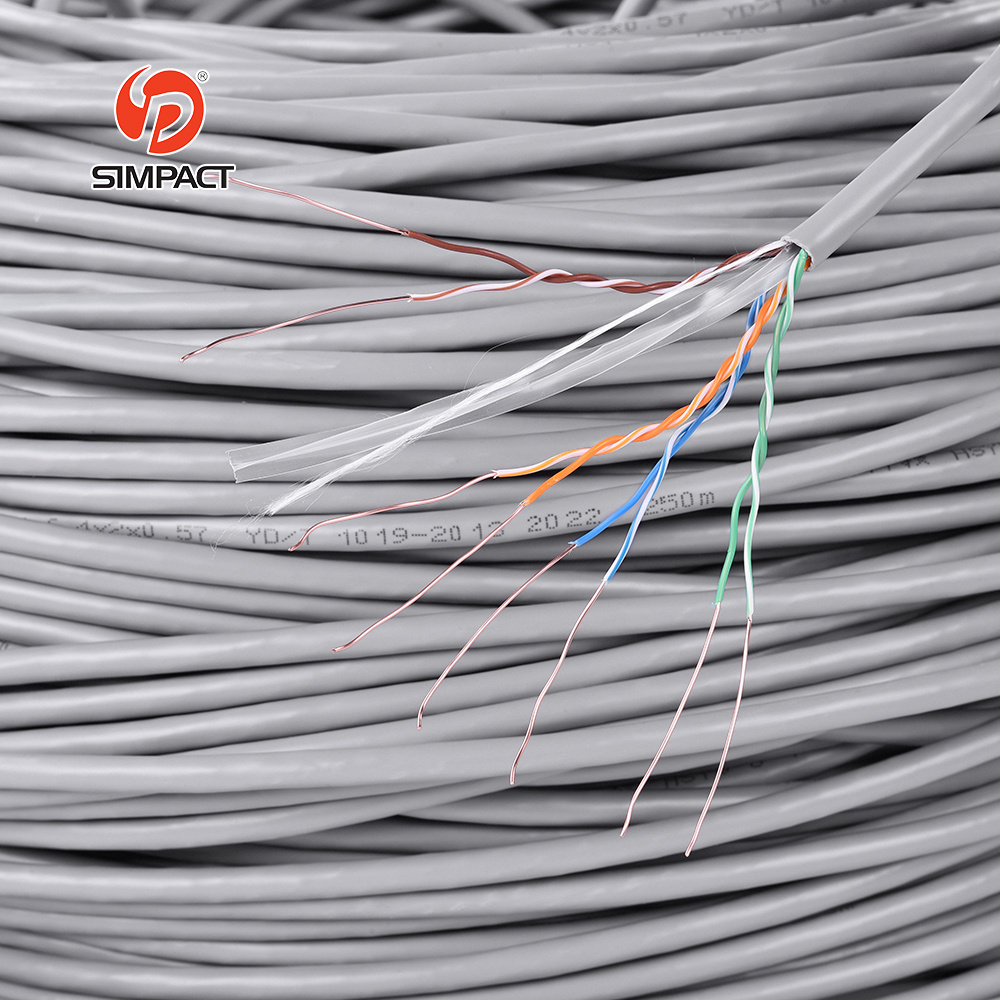 Simpact supply quality eco-friendly 23awg 305m bare copper belden cat6 cmp utp cable cat6 cable 500m roll