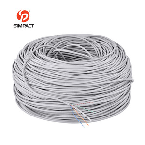 Simpact supply quality eco-friendly 23awg 305m bare copper belden cat6 cmp utp cable cat6 cable 500m roll