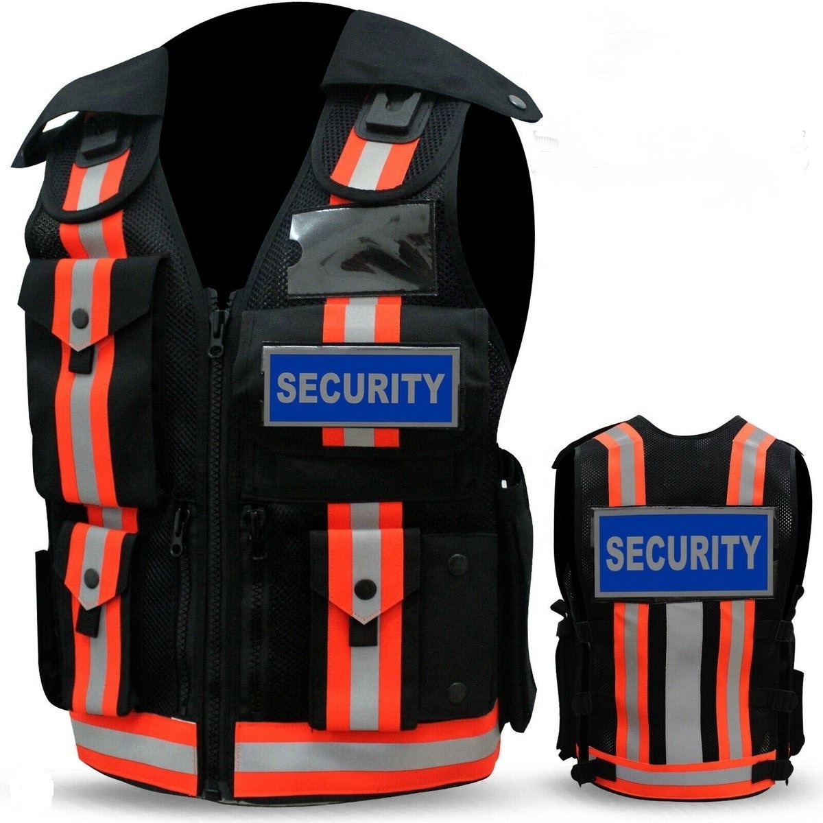 Customized Durable Protective Workwear Safety Vests Multi-pockets Visible Reflective Vest For Women Men Work