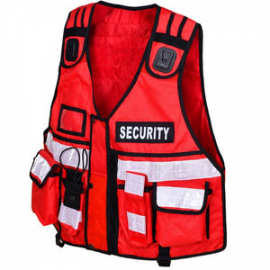 custom High Visibility Security Motorcycle Reflective Safety Vest Safe Working Sanitation Clothes For Road Construction