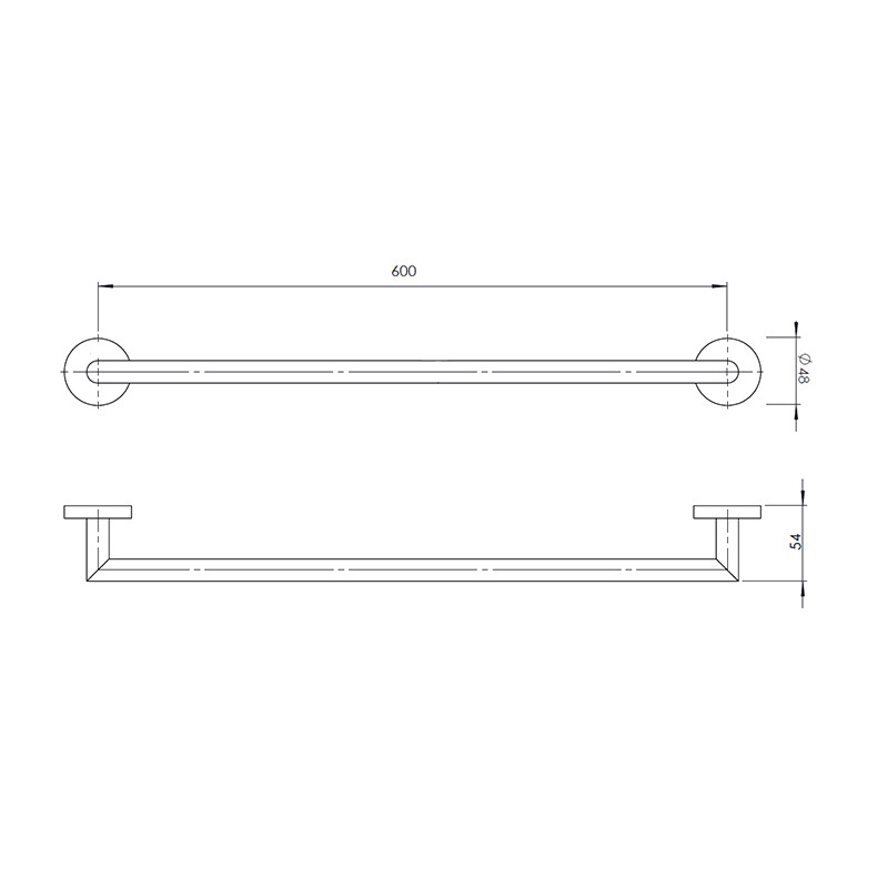 Single Bath Restroom Bathroom Towel Holder Chrome Single Brass Towel Bar Rack