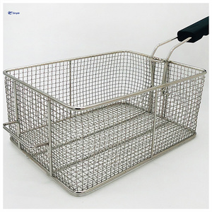 Stainless Steel Deep Wire Mesh Frying Basket Fries Fried Food Strainer Cooking Tool