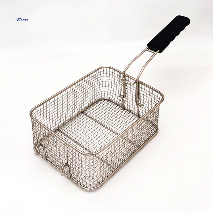 Stainless Steel Super Dense Mesh Commercial Hotel Deep Fryer Basket French Fry Basket