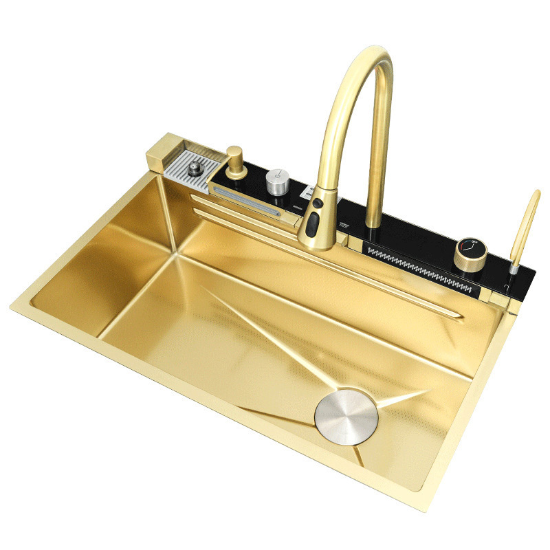 Hot Sale Wholesale Kitchen Sink Gold Kitchen Sink Stainless Steel Luxury Lavandino Cucina With Minimum Order Quantity