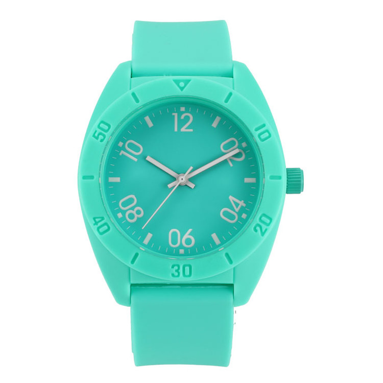 Moq Oem Orange Quartz Unisex Water Resistant Custom Jelly Silicone Watch