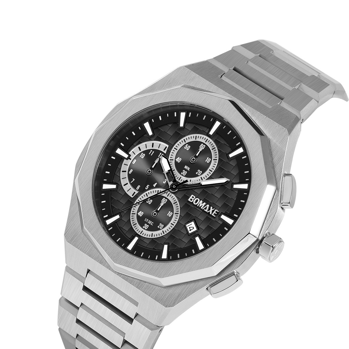 BOMAXE Top Hip Hop Brand Watch Mens Watches Brand Your Own Luxury 2022 Watches Men Chronograph