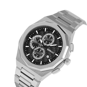 BOMAXE Top Hip Hop Brand Watch Mens Watches Brand Your Own Luxury 2022 Watches Men Chronograph