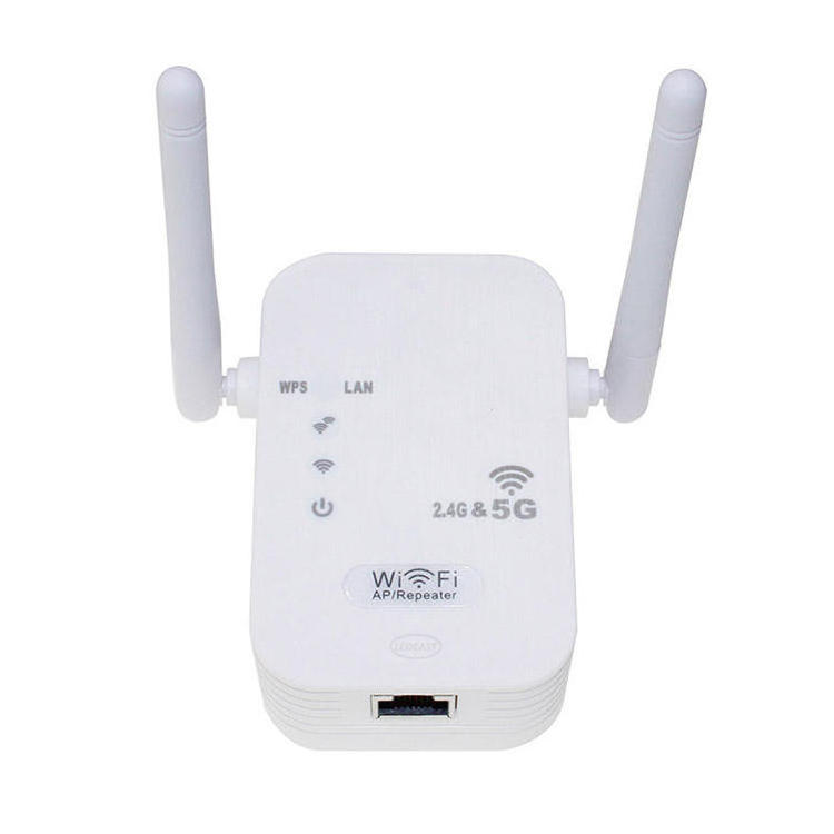 Factory Direct Cheap 2.4G & 5G Signal WIFI extender 1200M wireless dual frequency amplifier wps wifi repeater