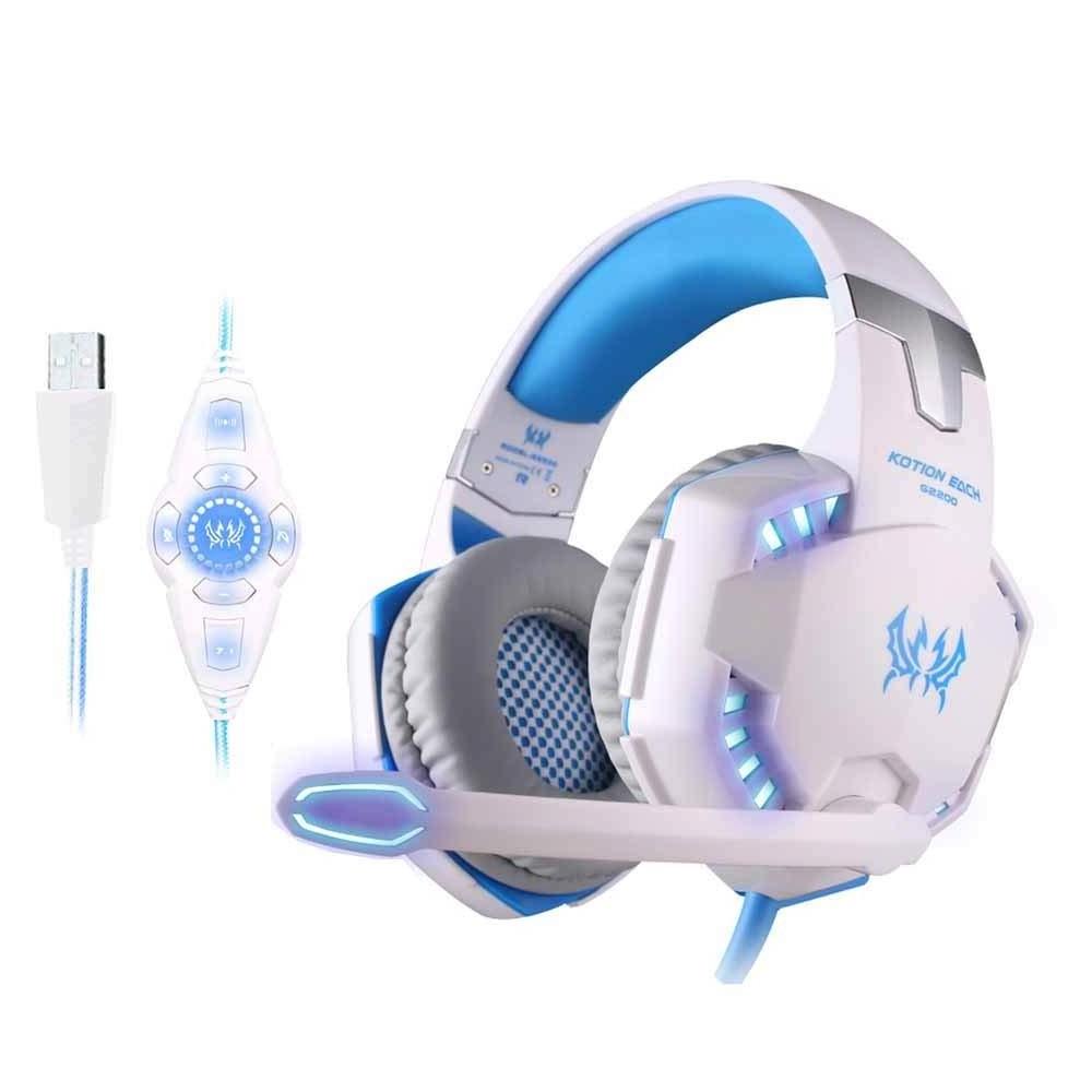 OEM factory direct KOTION EACH G2200 Gaming Headphones USB 7.1 Surround Sound Vibration Computer Headset for phone for laptop