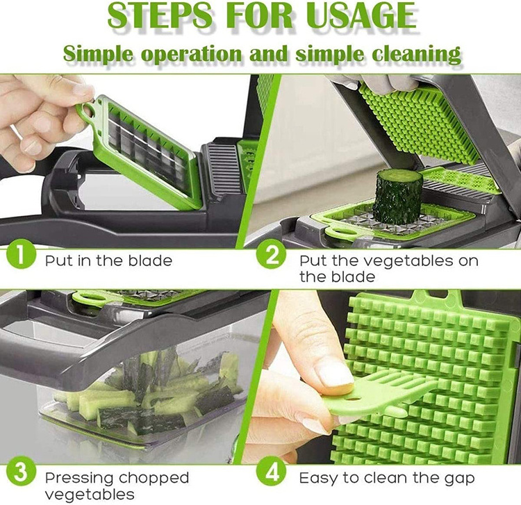 2023 Best Selling Plastic Slicer Reusable Slicer Manual Vegetable Cutter Salad Maker Potato Onion Carrot Cutter