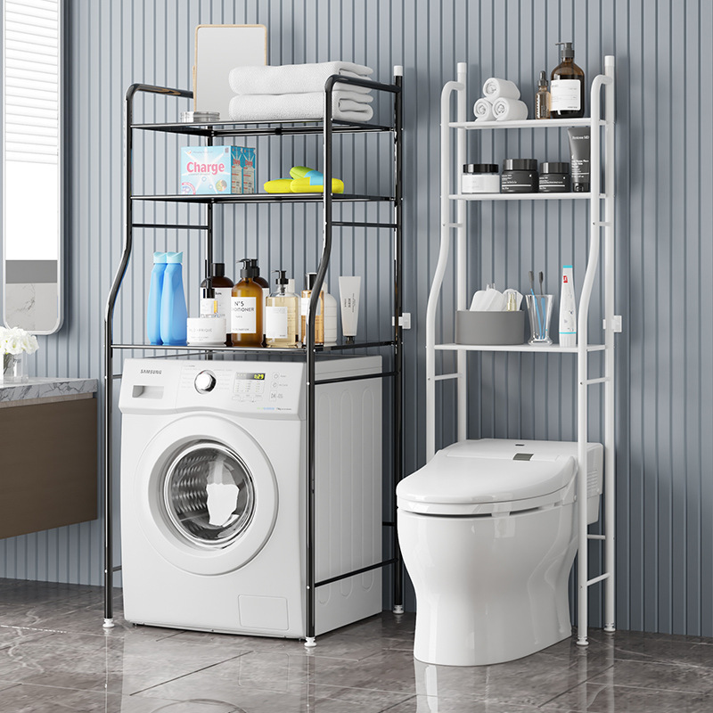 Multifunction Easy to assemble floor rack for bathroom toilet laundry Wash Dryer machine Metal Rack storage Tower