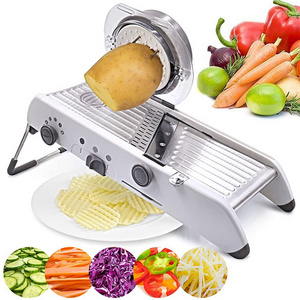 Multifunctional Adjustable Mandoline Slicer, Manual Vegetable Fruit Cutter, Potato Carrot Grater