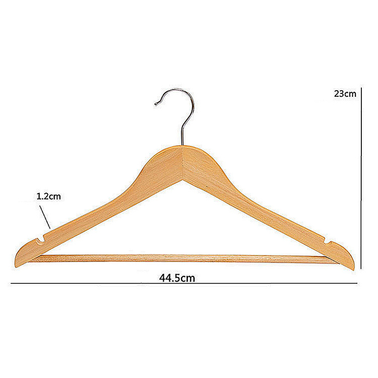 Wholesale Plus Size 360 Degree Chrome Swivel Hook Wooden Suit Hanger Clothes Hangers For Sweaters